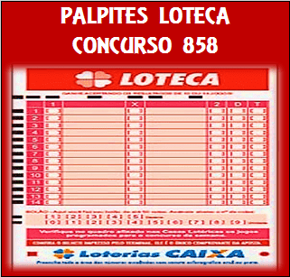 Palpites loteca 858 prêmio R$ 300 mil