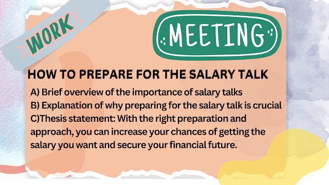 HOW TO PREPARE FOR THE SALARY TALK