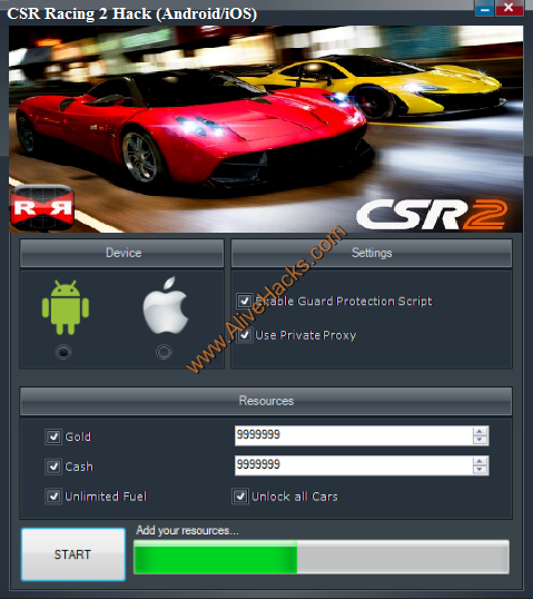 CSR Racing 2 Cheats Hack For Android Phone & Also PC (2016)