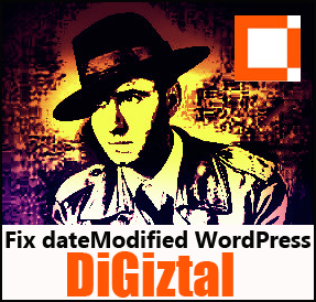 how to fix dateModified warning for WordPress