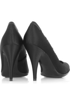 Pedro Garcia’s black satin pumps