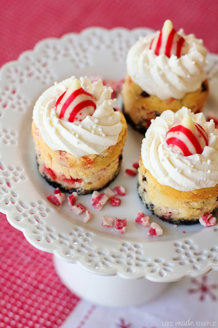 Mini Peppermint Cheesecakes