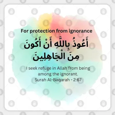 Pray protection from ignorance