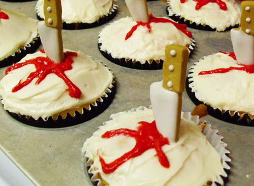 Slasher Knife Cupcakes