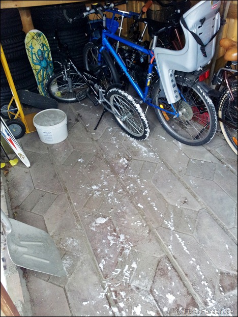 Städning-Cykelförråd-Cyklar-kälkar-bytte-plats Städning-Cykelförråd-Cyklar-kälkar-bytte-plats