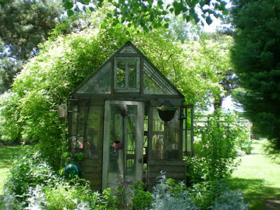 Old Potting Sheds, Potting Benches and Rustic Greenhouses on Pinterest 