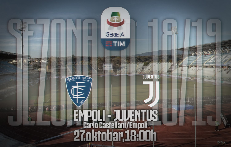 Serie A 2018/19 / 10. kolo / Empoli - Juventus, subota, 18:00h
