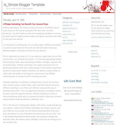is Simple Blogger Skin