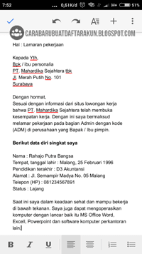 Cara Buat CV & Mengirim Lamaran lewat Email Gmail di Hp 