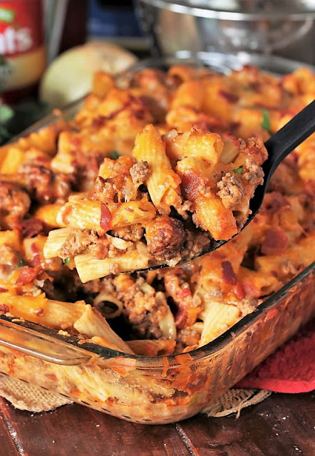 Baking Dish of Bacon Cheeseburger Mac Image