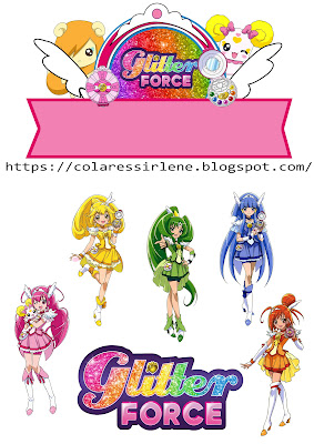 Glitter force cake topper