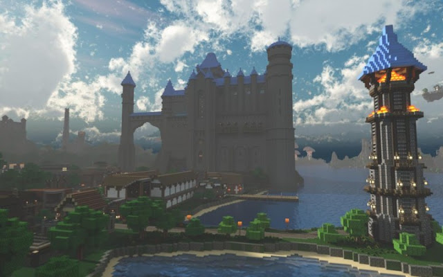 Fantasy kingdom, Minecraft castle build