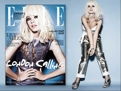 Lily Allen linda e loira na capa da Elle