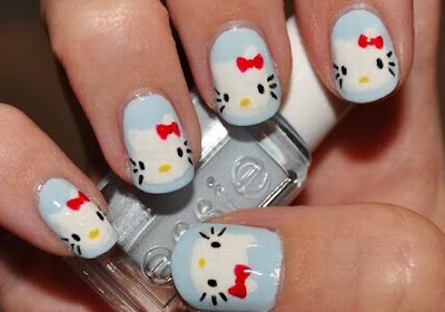 Nail Art Cute Hello Kitty