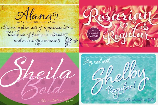 Laura Worthington font bundle sale discount pack