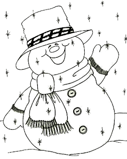 Dibujos de Muñecos de Nieve para Colorear, parte 2