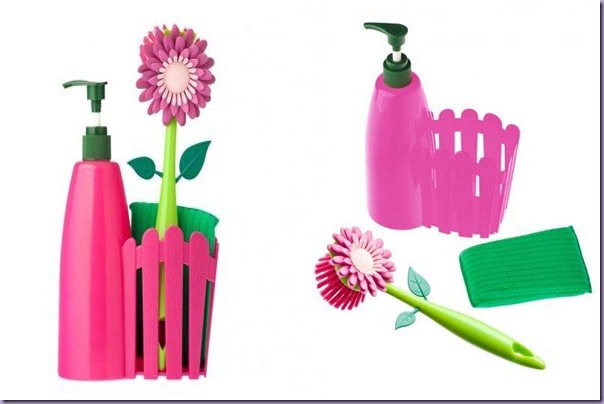 Conjunto-Cozinha-Pia-Flor-Rosa-Esponja-Escova