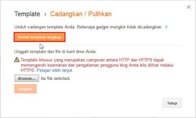 Cara Backup Template Blog Dan Mengembalikannya Terbaru