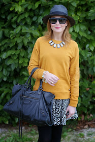 outfits, mustard sweatshirt, ecua-andino panama hat, balenciaga work, fashion and cookies, fashion blogger