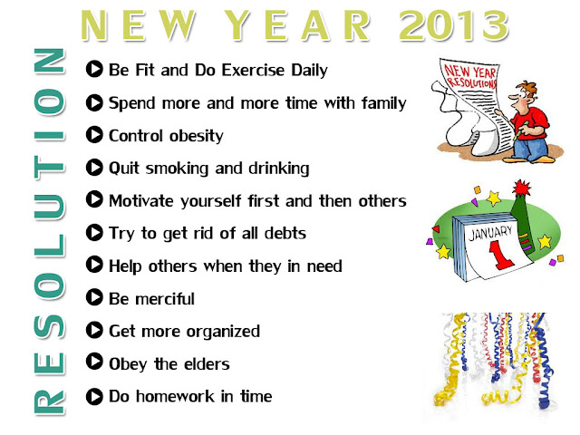 New Year 2013 Resolutions