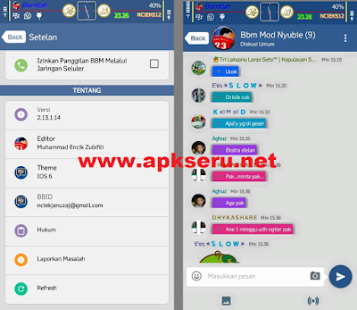 Download BBM Mod IOS 6 V2.13.1.14 Apk Update