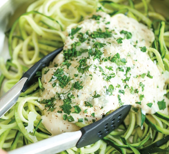 Zucchini Alfredo #lowcarb #keto