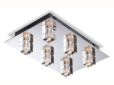 Elegant Flush Lights, the 5457CH Starburst Flush Ceiling Light with 6 lamps