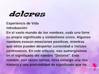 significado del nombre dolores