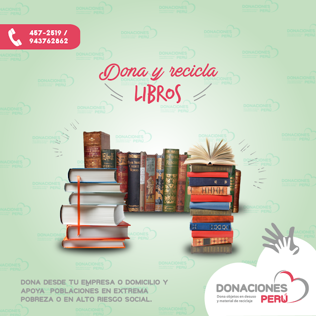 Dona Libros - Recicla libros - dona y recicla - recicla y dona - Donaciones Perú