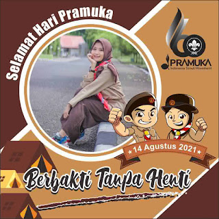 Desain Twibbone Hari Pramuka Nasional ke 60 / 14 Agustus 2021 Menarik