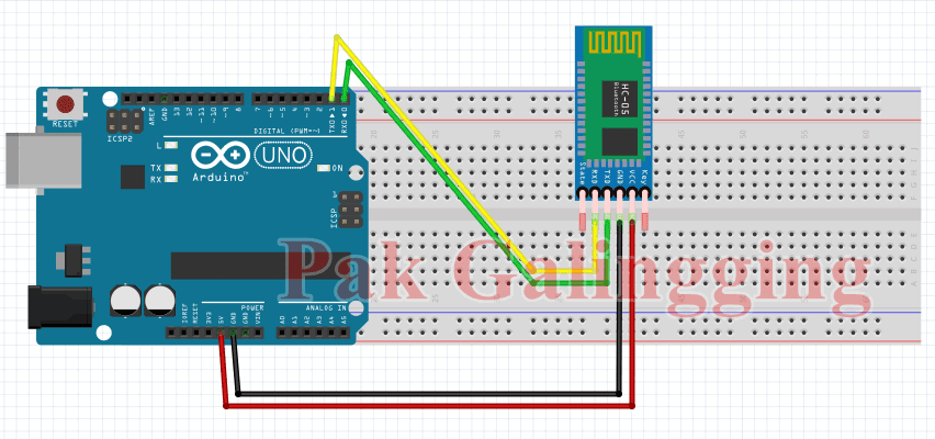 Menghubungkan Modul Bluetooth HC 05 dengan Arduino Uno R3