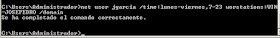 Net user jgarcia /time:lunes-viernes,7-23 /workstations:WIN-JOSEPEDRO /domain