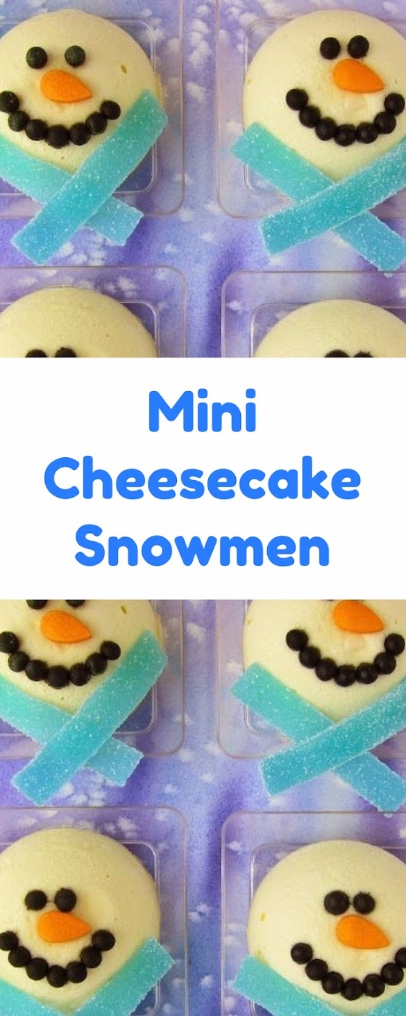 Mini Cheesecake Snowmen #christmas #cheesecake