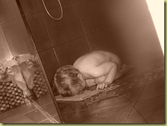 miss faith asleep in the shower