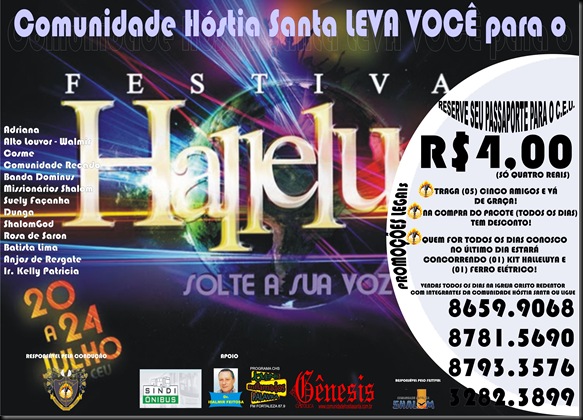 Cartaz Hallelluya 2011