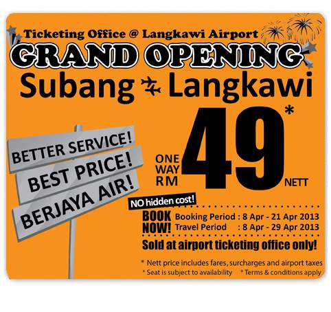 Langkawi: Berjaya Air's Subang-Langkawi Promotion @ MYR 49 ...