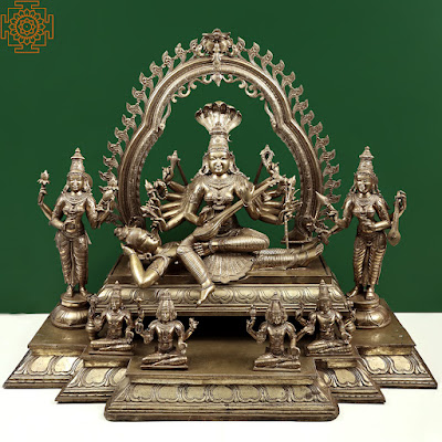 Sri Maha Shodashi-Panchloha Bronze Statue