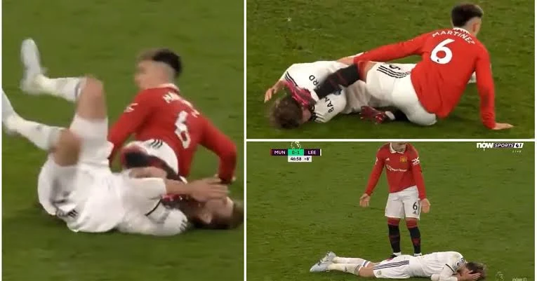 "How is that not a red": Fans think L. Martinez should have been sent off for dangerous tackle on Bamford