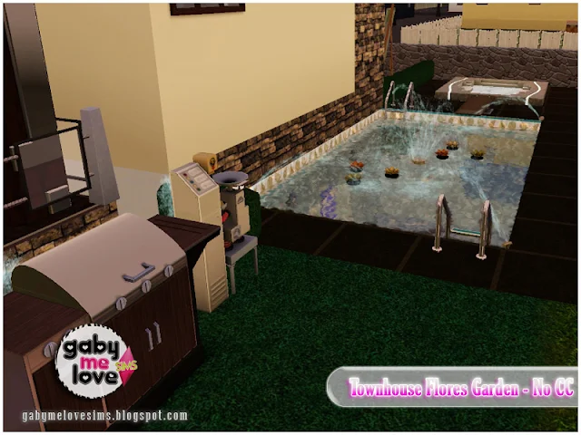 Townhouse Flores Garden |NO CC| ~ Lote Residencial, Sims 3. Piscina.