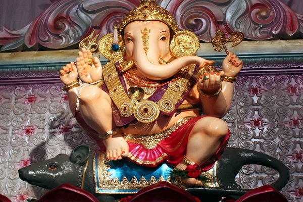 Farewell being given to Lord Ganesha in Maharashtra