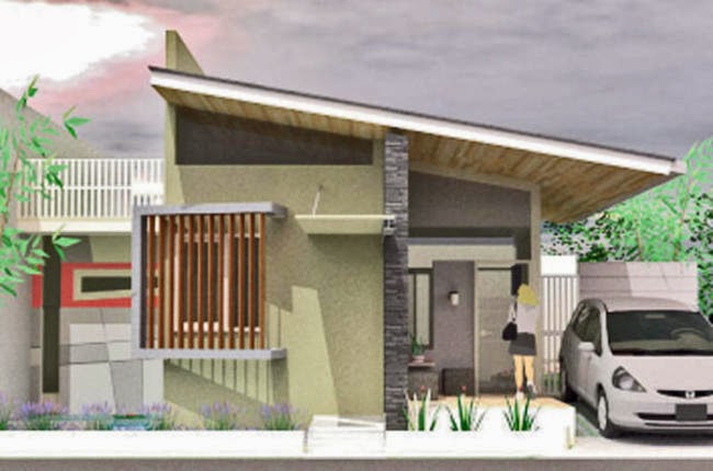 Gambar Inspirasi Desain  Rumah  Atap  Miring  2 Lantai di 