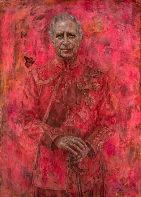 official portrait of King Charles III by British artist Jonathan Yeo