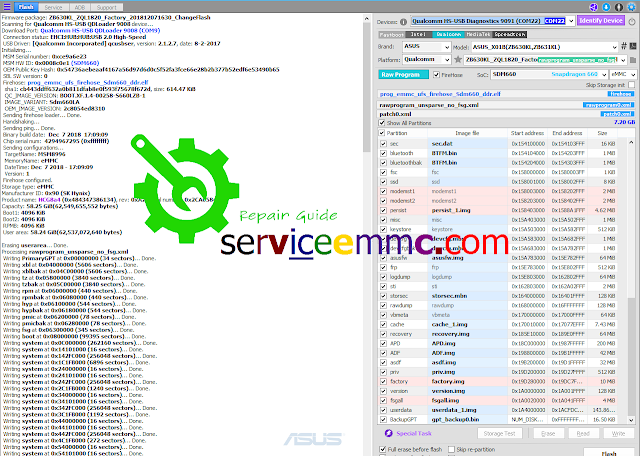 Tutorial Ganti ic eMMC/eMCP ASUS_X01B(ZB630KL,ZB631KL) Langsung On