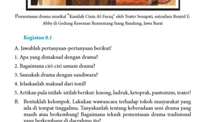 Indonesia Kunci Jawaban Bagian 8 Page 204 Semester 2: Drama