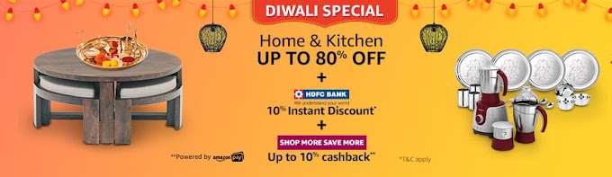 Amazon Great Indian Festival sale on Home and Kitchen upto 80% off