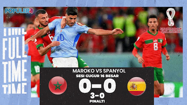 Hasil Pertandingan Maroko vs Spanyol: Adu Pinalti 3-0