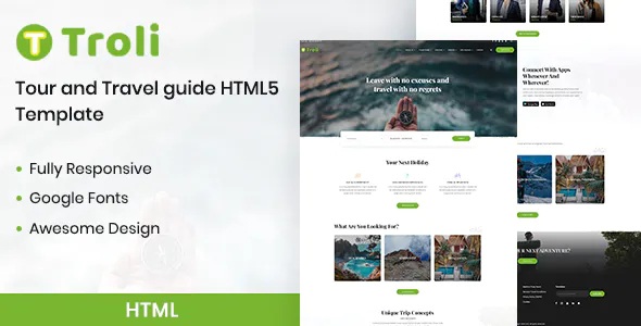 Best Tour and Travel Guide Website Template