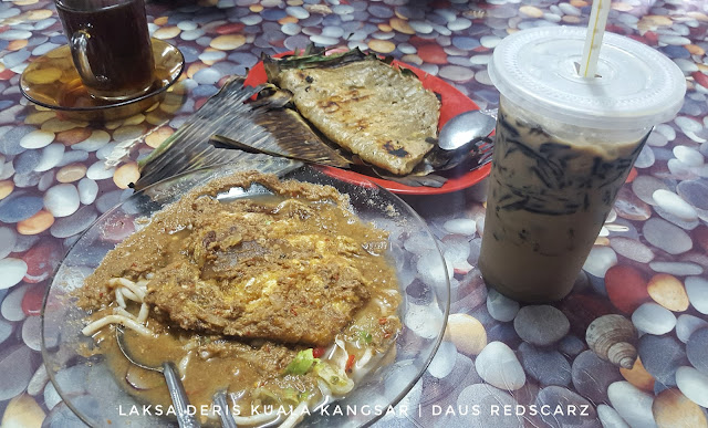 Laksa Deris Telur Goreng dan Lempeng Pisang sedap di Kuala Kangsar