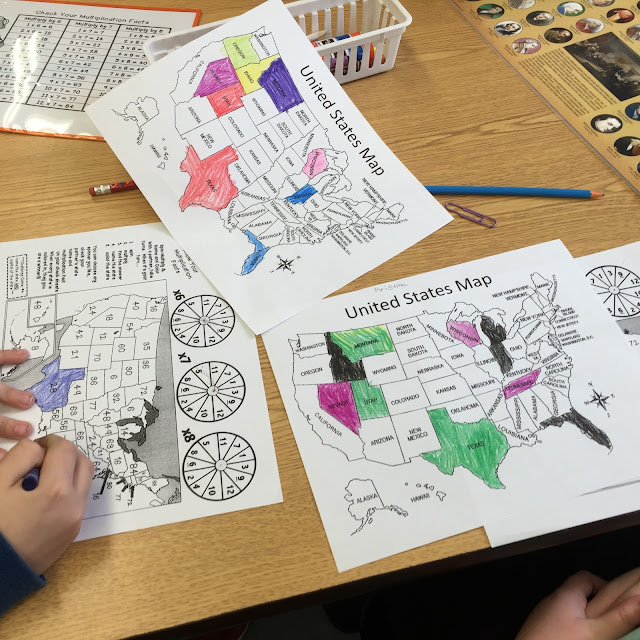 Multiplication Practice - USA states and capitals