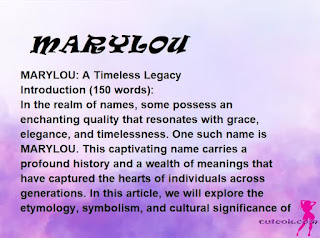 meaning of the name "MARYLOU"